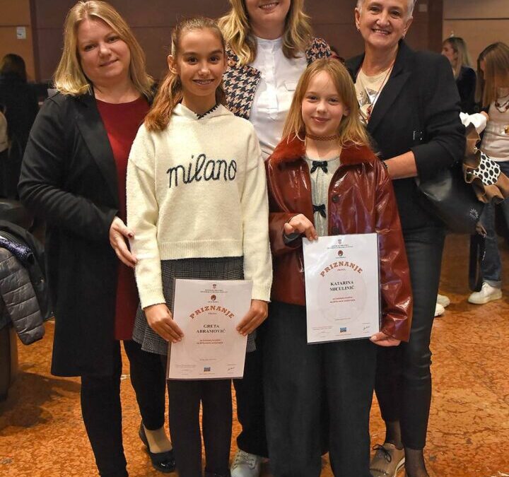 DODIJELJENE NAGRADE GRADA RIJEKE UČENICAMA KATARINI MICULINIĆ I GRETI ABRAMOVIĆ I UČITELJICAMA  NINI KAMENSKI I MIHAELI JAUK